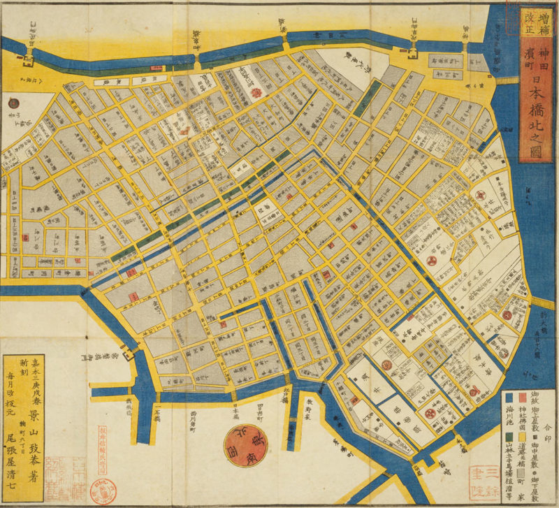 江戸切絵図 江戸時代 アンティーク 地図 東京 上野 戦前 江戸 | www